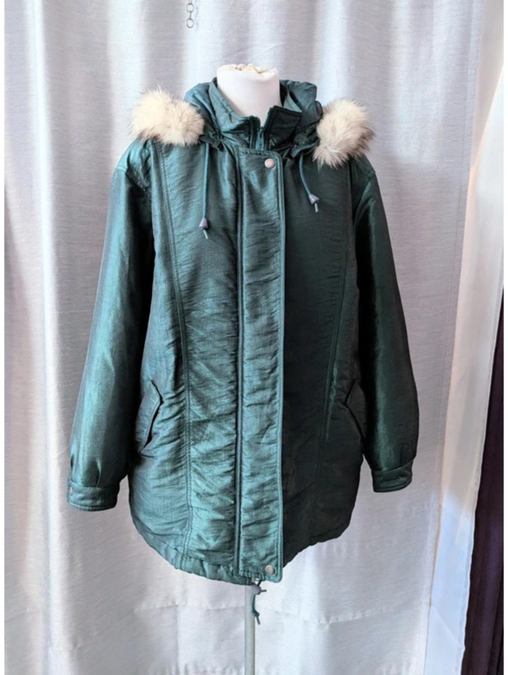 Vintage 90s Dark Green Parka Jacket XL